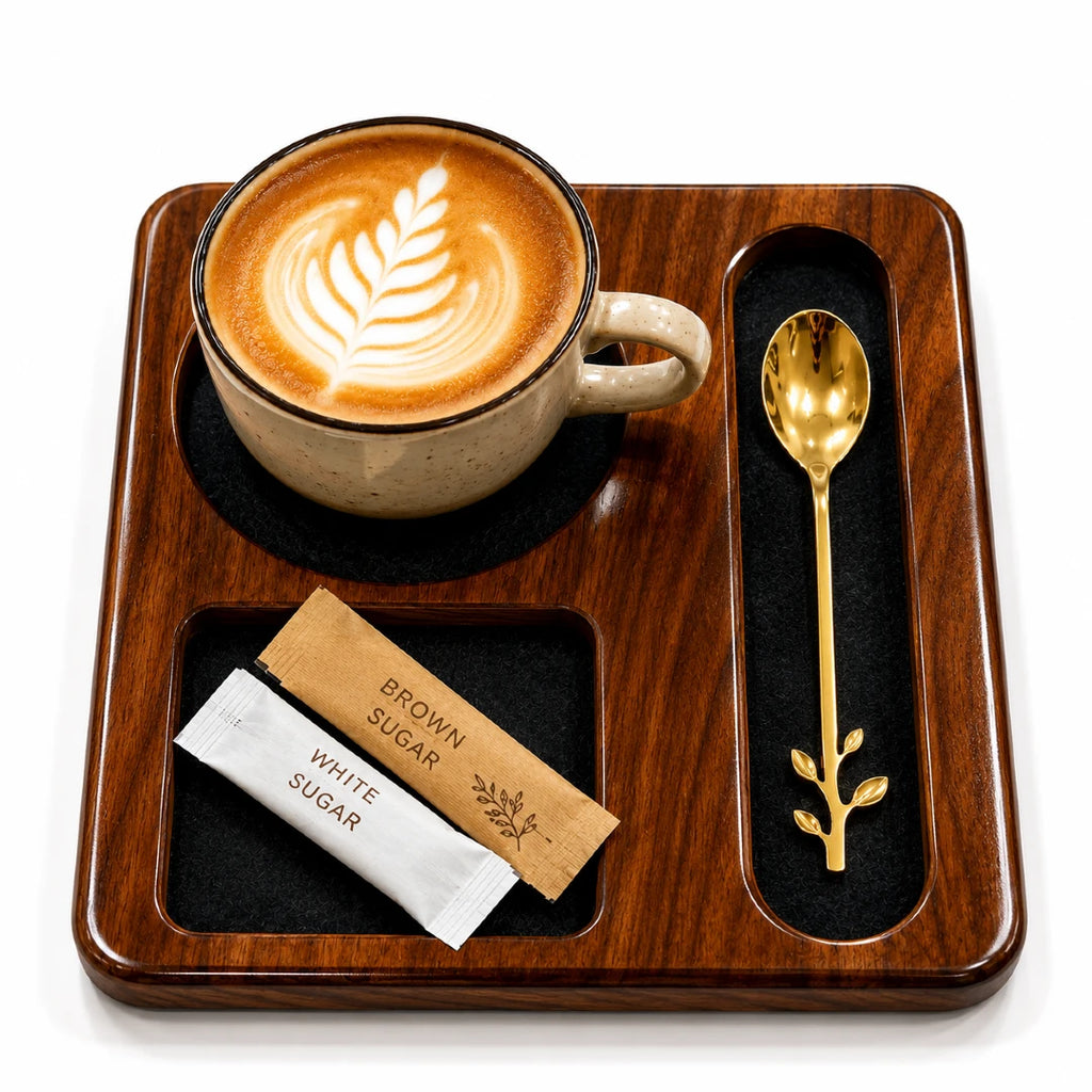 Sheesham Wood Serving Tray for Coffee & Tea