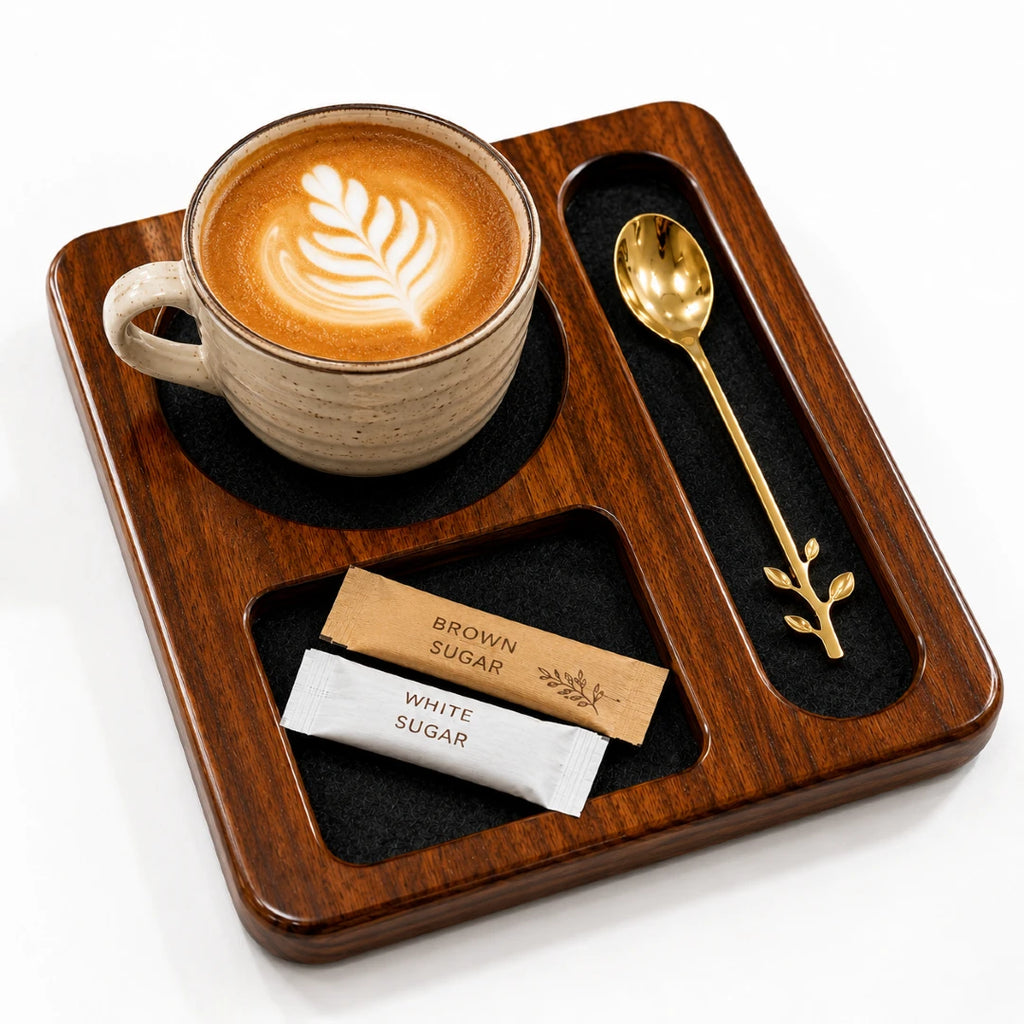 Sheesham Wood Serving Tray for Coffee & Tea