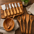 Combo: 6 Cheese Knifes, Bowl with Spoon & 4 Spatulas