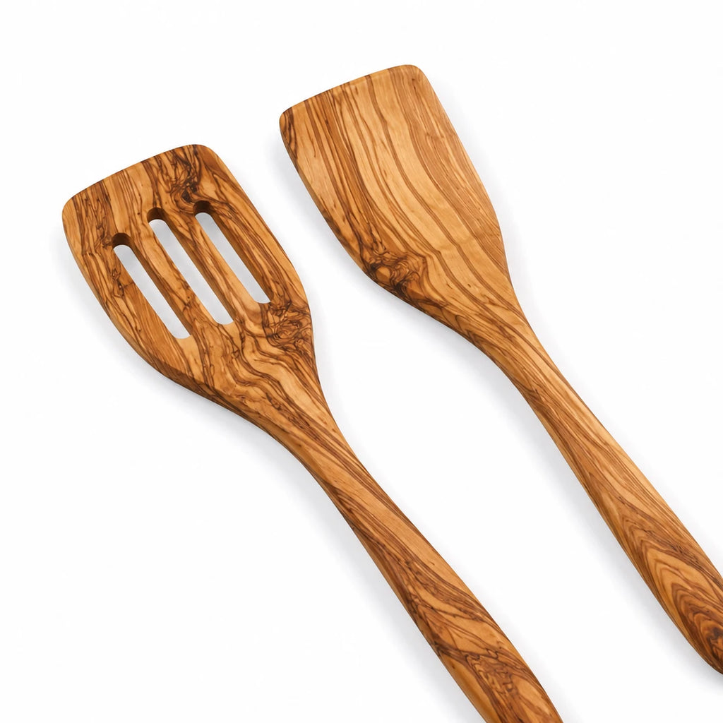 Natural Olive Wood Kitchen Utensil Set – 6 Piece Collection