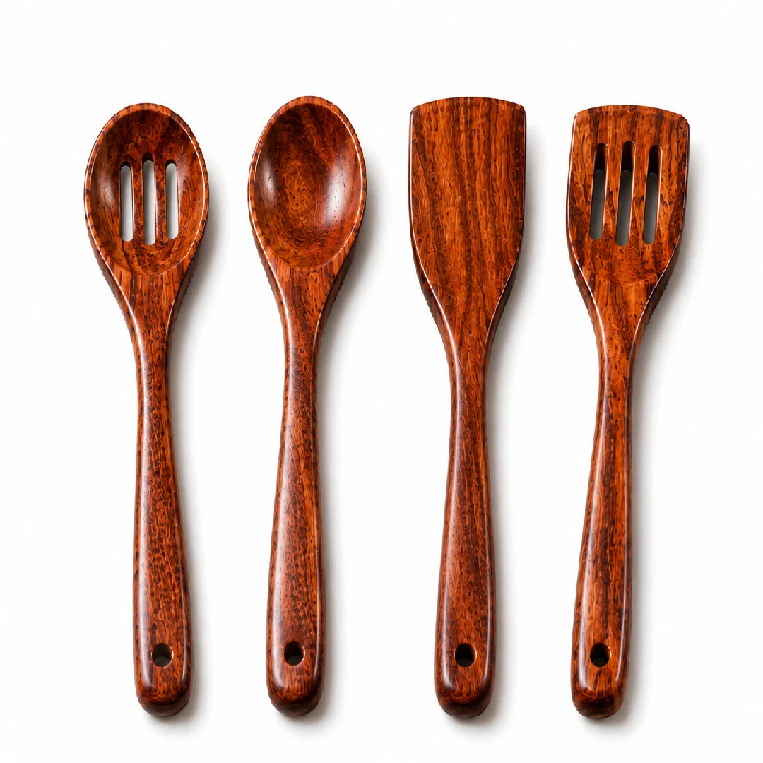 Handcrafted Board, Bowl & 4 Spatulas Combo